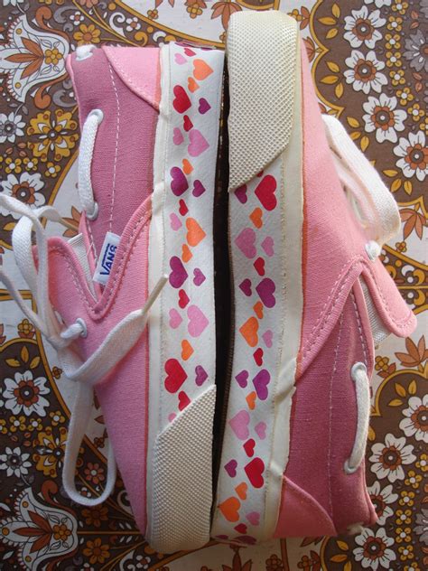 Theothersideofthepillow Vintage Vans 2 Tone Pink Canvas Slip On Lace