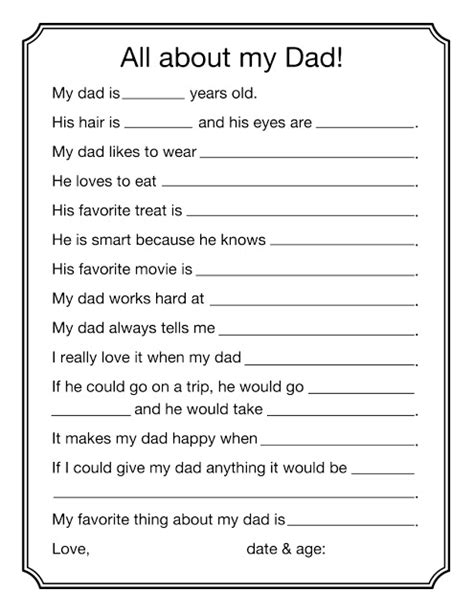 Love And Farkles Fathers Day T Idea 5 Free Printables