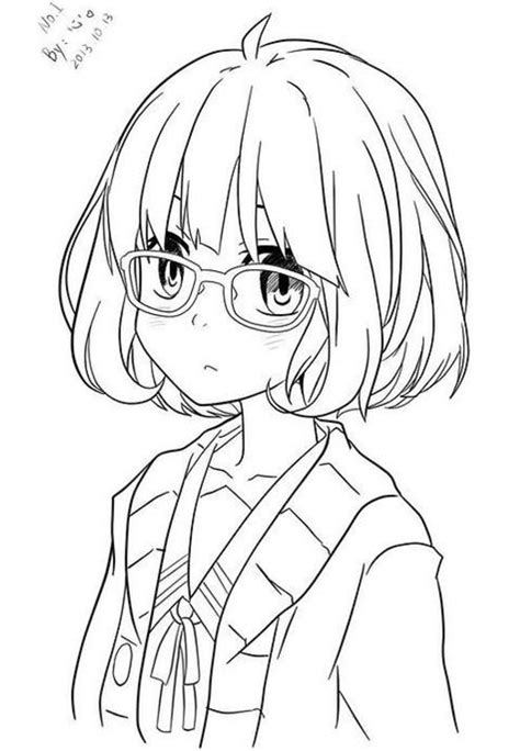 Kyoukai No Kanata Coloring Pages Free Printable Coloring Pages For Kids