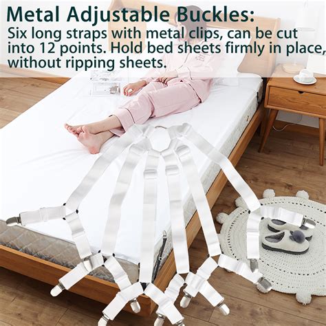 6 Sides Heavy Duty Triangle Bed Sheet Clip Adjustable Elastic Sheet
