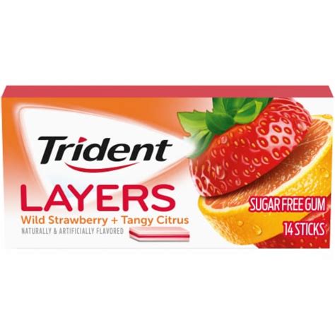 Trident Layers Strawberry And Citrus Sugar Free Gum 1 Ct Kroger