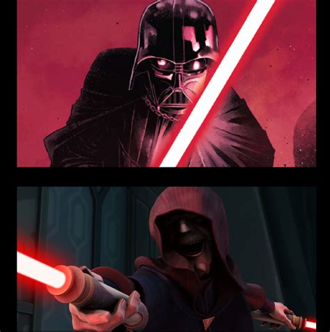Darth Vader Vs Darth Sidious Sabers Only Battles Comic Vine
