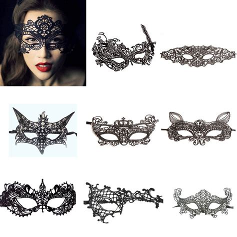 1pcs Black Sexy Lace Eye Cutout Mask Halloween Party Masks Venetian Masquerade Cosplay Mask