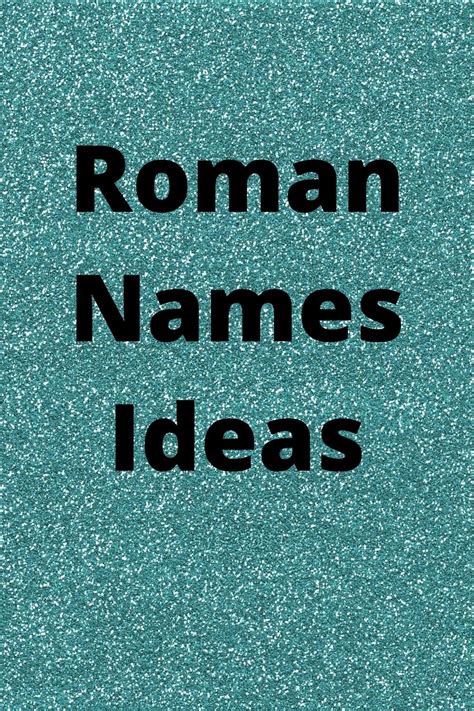 Roman Names Ideas