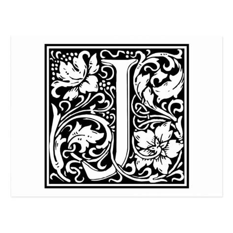 Decorative Letter Initial J” Postcard