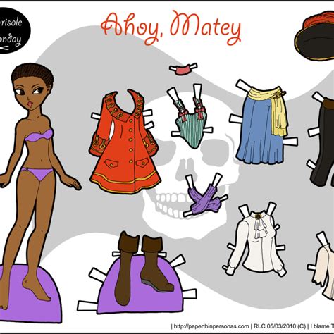 17 Different Pirate Paper Dolls To Print And Play With