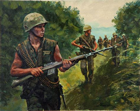 Patrol Vietnam Art War Art Military Art