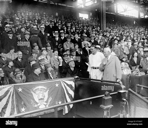 Franklin Roosevelt Throwing Opening Ball At Griffith Stadium Cph