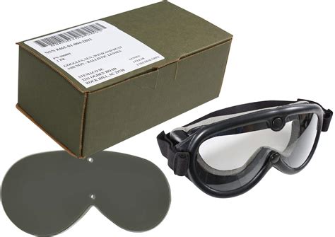 genuine us army gi sun wind and dust swdg military goggles black with 2 lenses included usa
