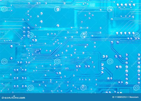 Blue Circuit Board Texture Stock Image Image Of Component 118885253