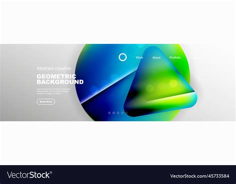 Bright Glossy Overlapping Geometric Shapes Vector Image