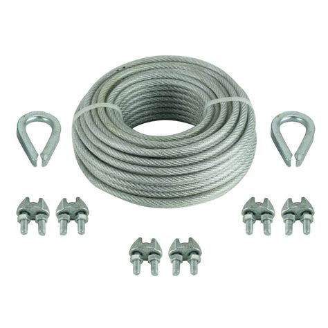 Everbilt 18 In X 30 Ft Vinyl Coated Steel Wire Rope Kit 810632 The Home Depot