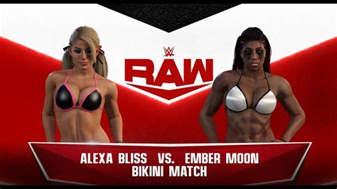 WWE 2K22 Alexa Bliss Vs Ember Moon Bikini Match YouTube