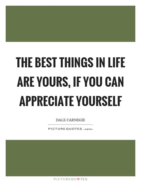 The Best Things In Life Are Yours If You Can Appreciate Yourself