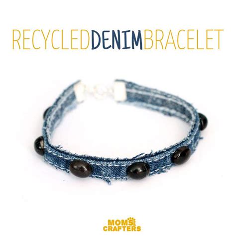 Make This Recycled Denim Bracelet Denim Bracelet Denim Jewelry