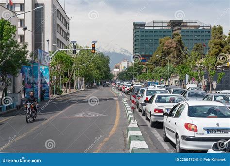 Tehran Iran 18042019 Busy Traffic In The Streets Of Iranian