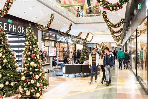 People Christmas Shopping In Mall Editorial Stock Photo Image Of