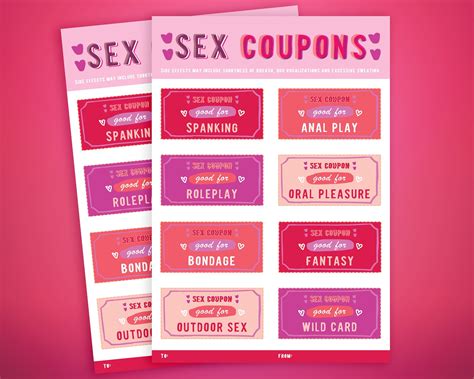 Sex Coupons Valentines Day Gift Instant Download Coupons Etsy
