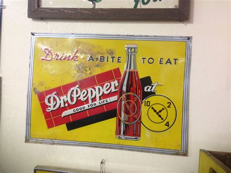 Drpepper Sign Early Tin Panted Embossed Sign 10 2 4 Collectors Weekly