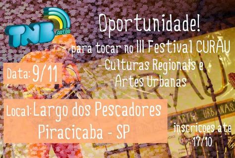 Guia TurÍstico Piracicaba InscriÇÕes Para O 3º Festival Curau