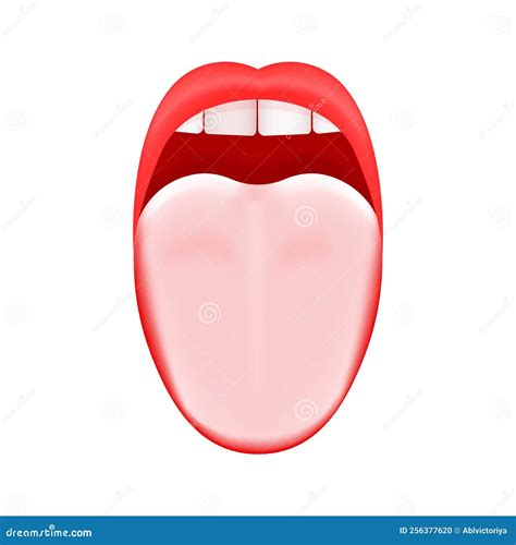 White Or Coated Tongue Dry Mouth Stock Vector Illustration Of
