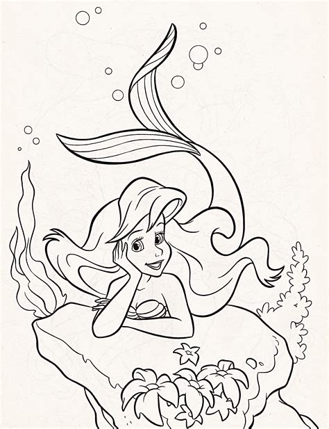 Walt Disney Coloring Pages Princess Ariel Walt Disney Characters