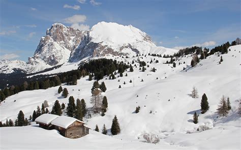 壁紙、1920x1200、イタリア、山、sciliar Mountain Sassolungo Dolomites、雪、アルプス山脈、自然