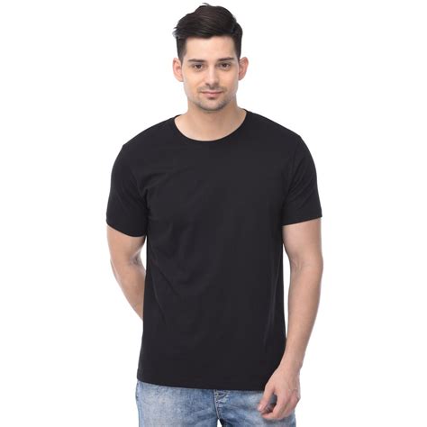 Black Half Sleeve Men Round Neck T Shirt Size Medium At Rs In New Delhi