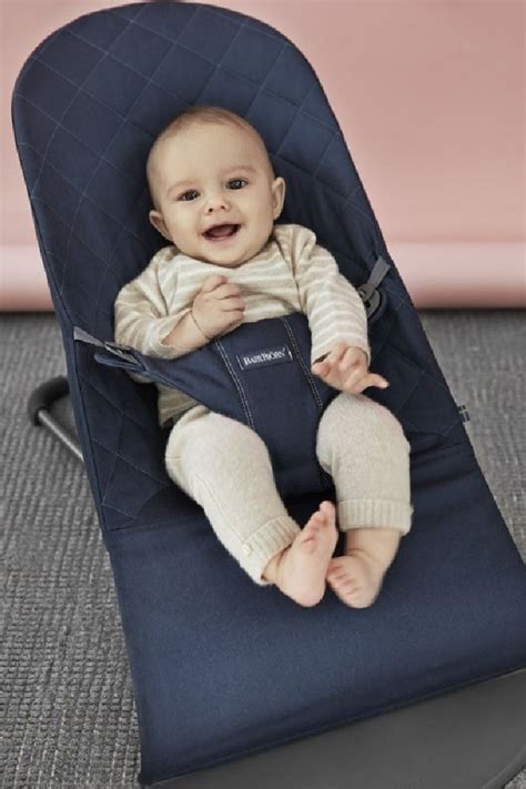 Babybjorn Bouncer Bliss Cotton Midnight Blue Rockers Bouncers Baby Bunting Au