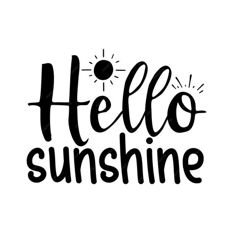 Premium Vector Hello Sunshine Svg