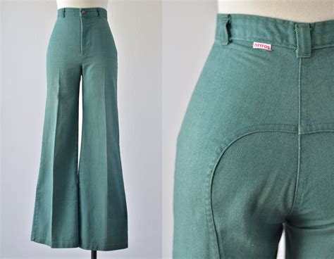 70s Vintage Dittos Saddleback High Waisted Bellbottom Jeans Etsy