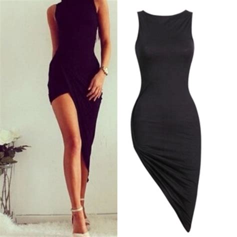 Sexy Elegant Black Party Dresses Women Party Solid Dress New Summer
