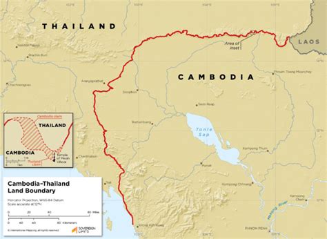 Cambodiathailand Land Boundary Sovereign Limits