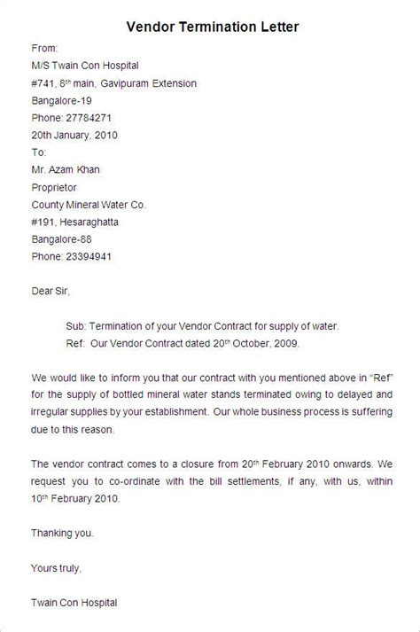 I have shifted one week ago, and i request you to please update my address in your records. 38+ Free Termination Letter Templates - PDF, DOC | Free & Premium Templates