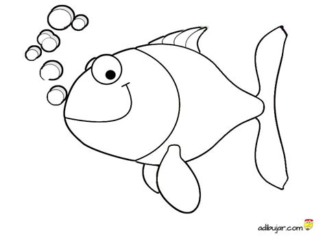 Dibujo Para Colorear De Peces En El Mar Dibujos De Peces Para Imprimir