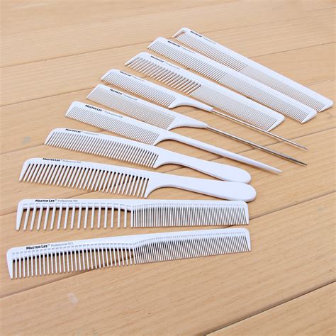 10 Pieces Hair Styling Comb Set Professional White Hairdressing Brush