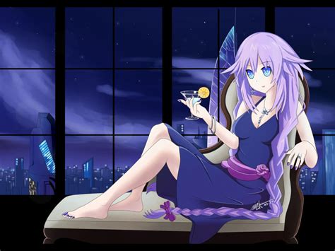 Neptune Neptunia Purple Heart Neptunia Neptune Series Artist Request Highres Girl