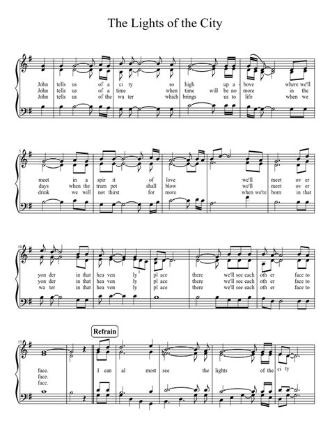 The Lights Of The City Sheet Music For Piano Download Free In Pdf Or