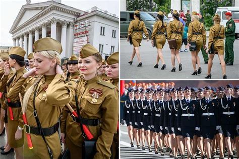 Sexy Female Cadets In Soviet Style Uniforms Steal The Show At Putins