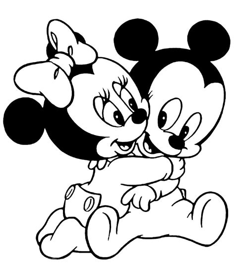 Mickey Mouse Segurando Um Buquê De Flores E Minnie Mouse Para Colorir