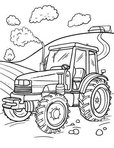 Coloring Pages Printable Tractor Coloring Pictures