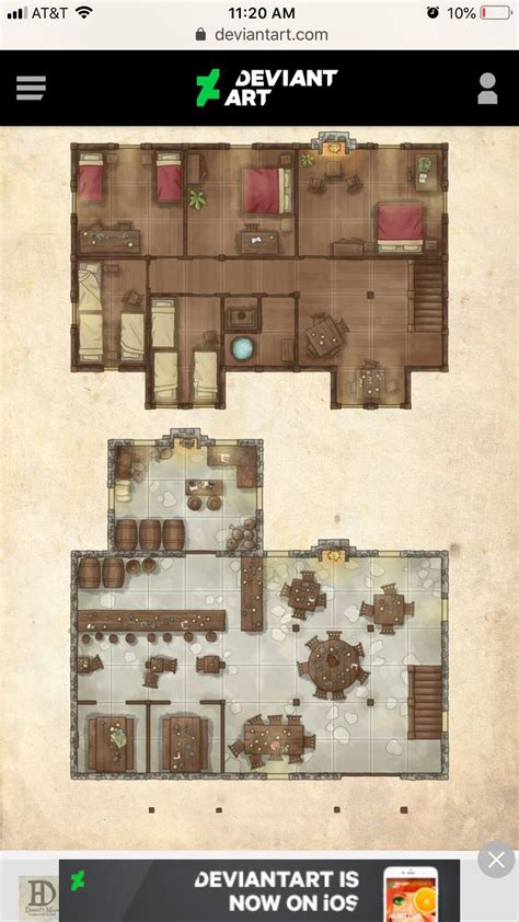 Tavern Map By Jasonjuta Tabletop Rpg Maps Building Map Fantasy House