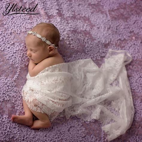 50150cm Newborn Photography Wrap Stretch Floral Lace Baby Photo Wraps