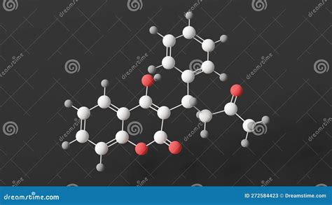 Warfarin Molecule Molecular Structure Coumarin Derivatives Ball And