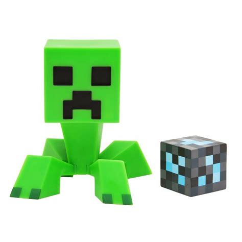 Jinx Minecraft Creeper Vinyl Action Figure With Diamond Ore Block Buy