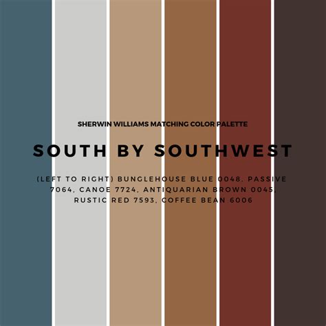 South By Southwest Color Palette Southwestern Decorating South By