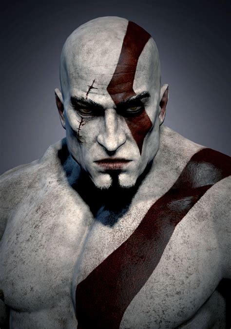 Imagen Modelo 3d Del Rostro De Kratos Ascension God Of War