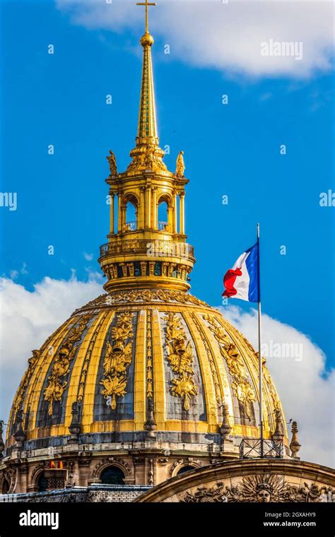 Gikdeb Dome Church French Flag Les Invalides Paris France King Louis