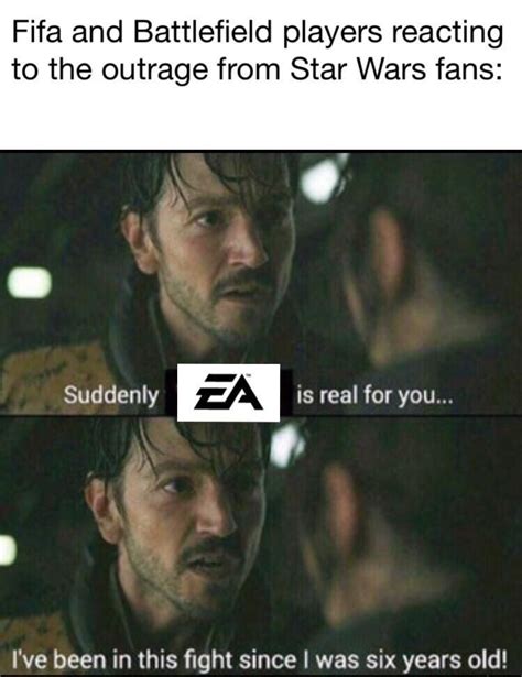 Fifa And Battlefield Players Reacting To The Outrage From Star Wars Fans Star Wars Battlefront