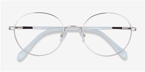 thea round silver frame glasses for women eyebuydirect